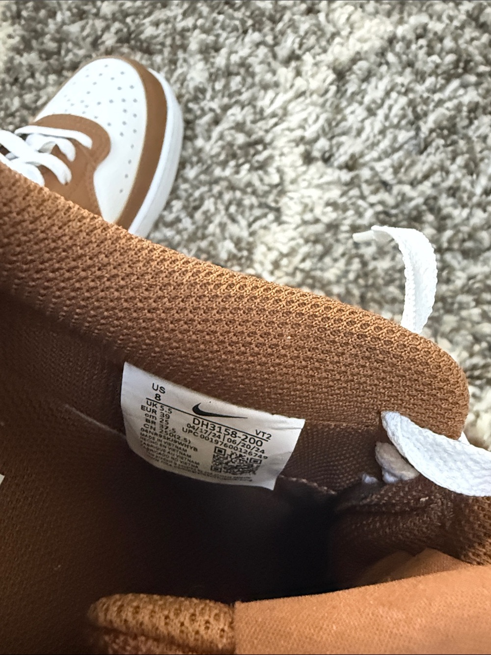Nike Court Vision Women’s- White & Brown - Picture 4 of 4